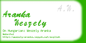 aranka weszely business card